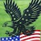 Glitzhome® 29.75" Patriotic Americana Metal Eagle Silhouette with Flag Garden Yard Stake